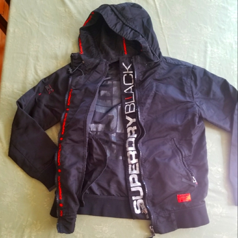 Superdry Rare Black Edition Japan Special double zip jacket black size small